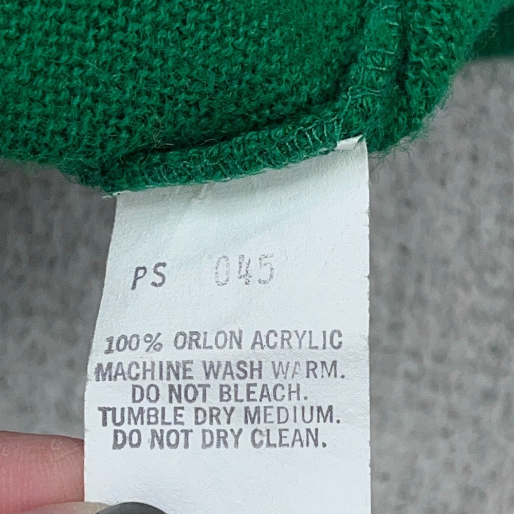 Vintage Izod Lacoste Sweater Men XL Kelly Green V Neck 80s 90s Golf Acrylic - Picture 5 of 10